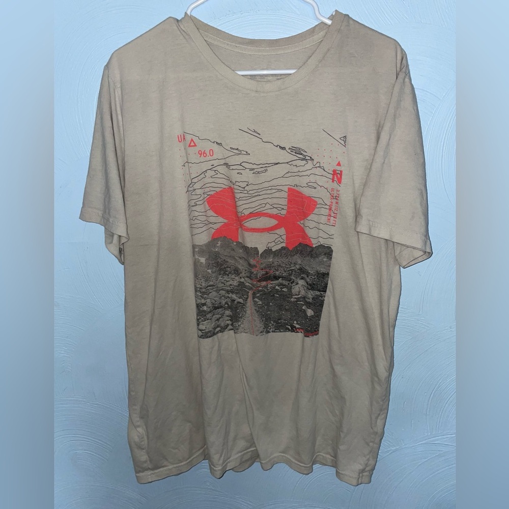 Under Armour Men’s XL Graphic/Logo Tan Tee